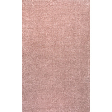 Haze Solid Low-pile Area Rug Pink